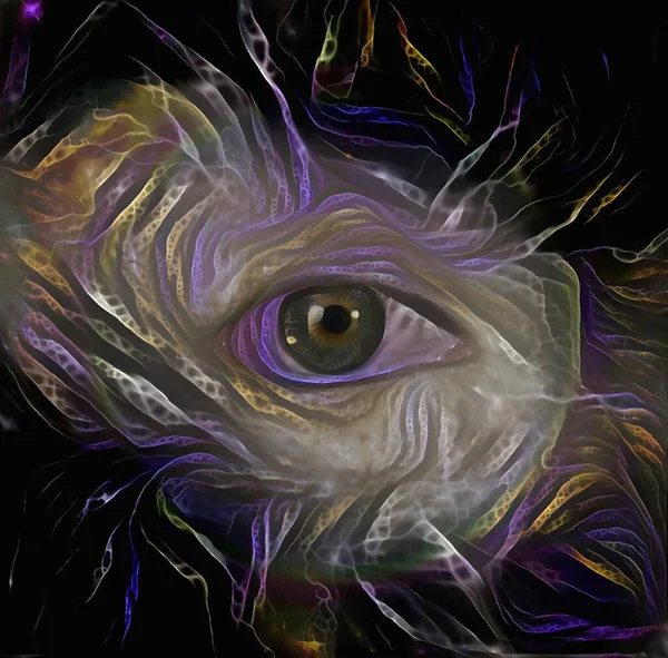 Menschliches Auge Abstrakte Malerei Rendering — Stockfoto