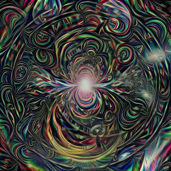 Абстрактное искусство. Цифровая картина. 3D рендеринг