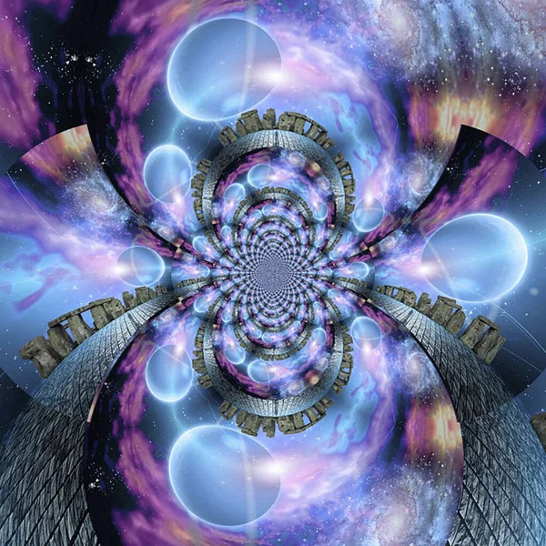 Surrealistische Stonehenge Digitale Kunst Fractal Weergave — Stockfoto