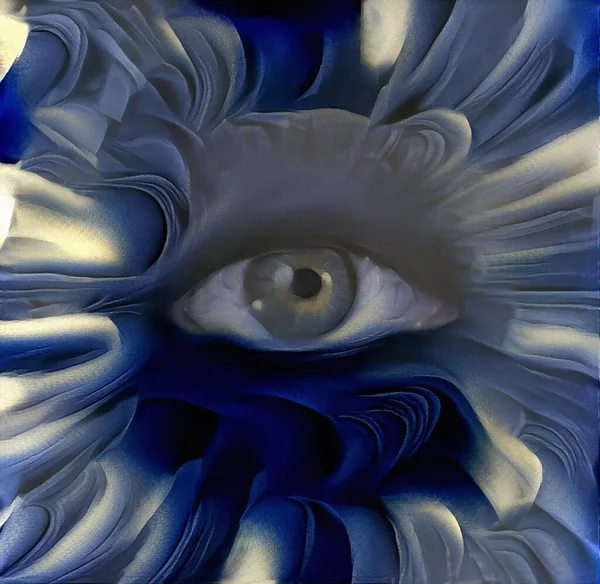 Iedereen Ziet Eye Abstract Schilderen Weergave — Stockfoto