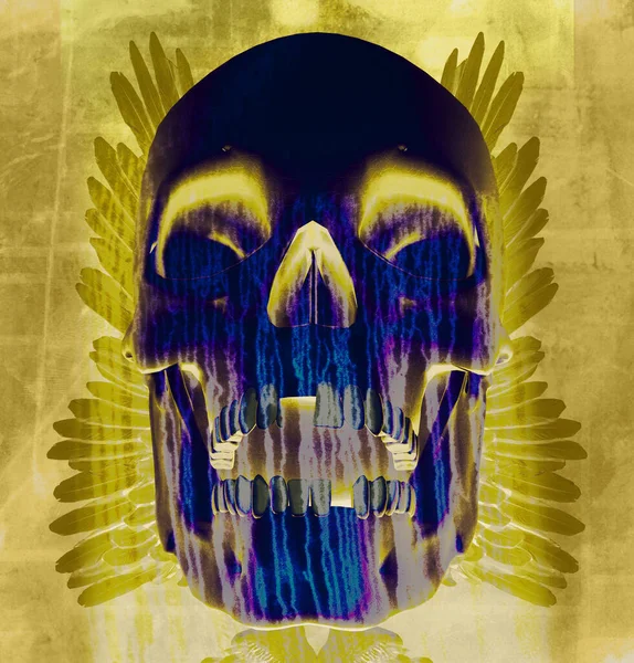 Spiritual Art Skull Rendering — Stock Photo, Image