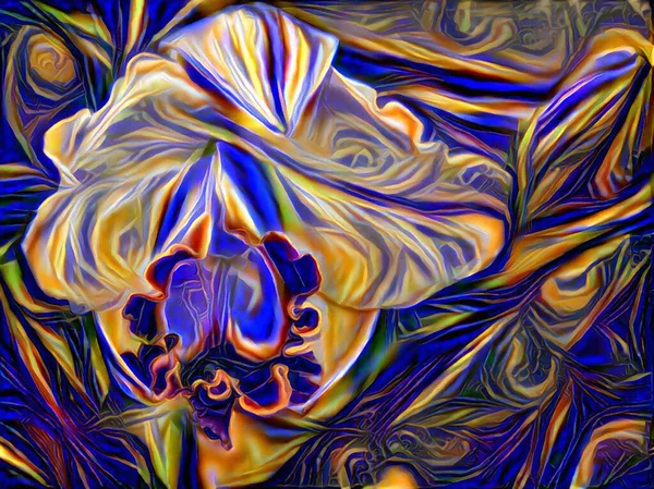 Abstract Flowers Digital Painting Rendering — Stock Photo, Image