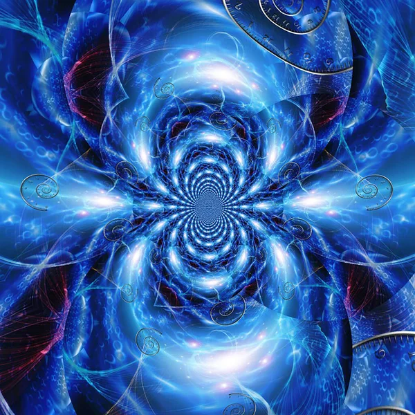 Zaman Spiralleri Fraktal Görüntüleme — Stok fotoğraf