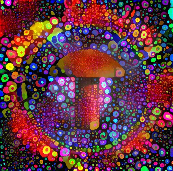 Abstract Mushroom Art Rendering — Stock Photo, Image