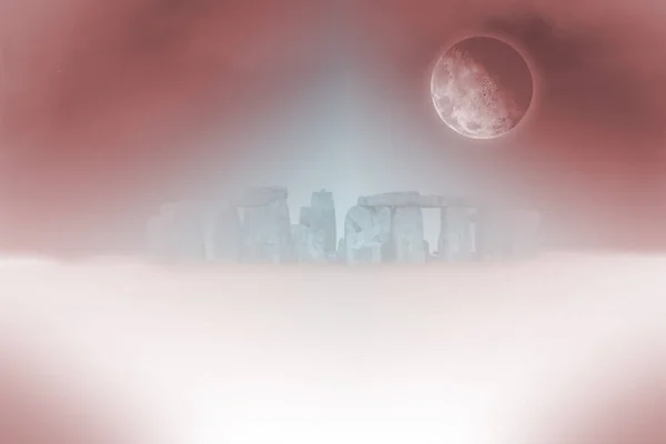 초현실적 보름달이 렌더링 — 스톡 사진