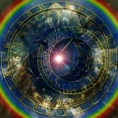 Zodiac saat kolajı. 3B görüntüleme