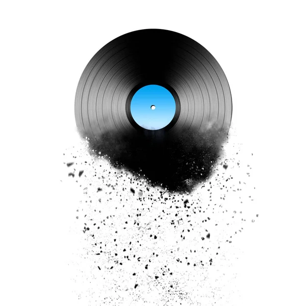 Illustrated Record White — Stock Photo, Image