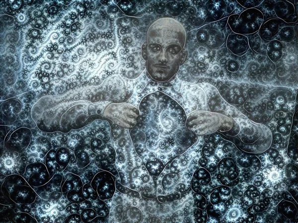 Der Mensch Offenbart Multiversum Inneren Rendering — Stockfoto