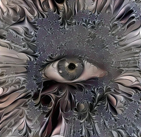 目が見える 抽象画 3Dレンダリング — ストック写真