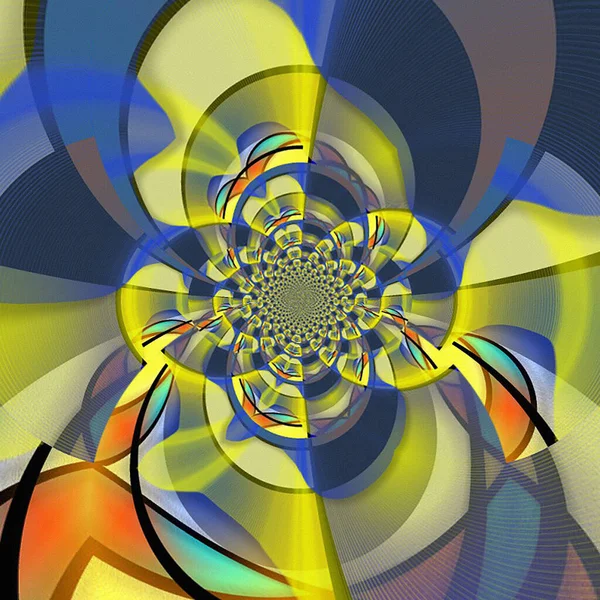 幾何学的図形の抽象画分画 3Dレンダリング — ストック写真