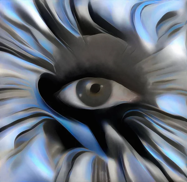 人类的眼睛 抽象画 3D渲染 — 图库照片