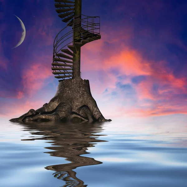 Stairway Heaven Spiritual Art — Stock Photo, Image