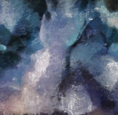 Pastel renklerde sessiz ve soyut bir resim. 3B görüntüleme