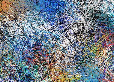 Renk hareketlerinin akışkan çizgileri. 3B görüntüleme