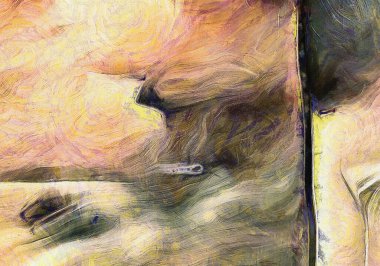 Renkli soyut resim. Sönük renkler.