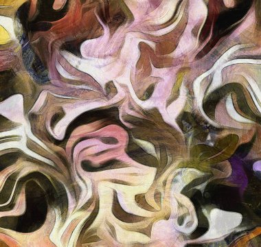 Renk hareketlerinin akışkan çizgileri. Siyah ve bej renkli..