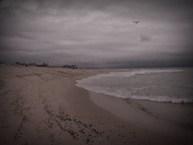 Hava bulutlu. Okyanus Sahili