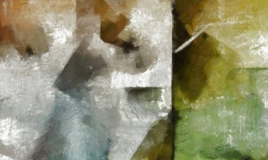 Sessiz Soyut Boyama. Tuval. 3B görüntüleme