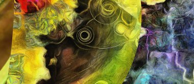 Renkli soyut resim. 3B görüntüleme