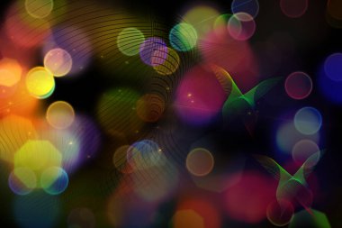 Canlı Bokeh Arkaplanı. 3B görüntüleme