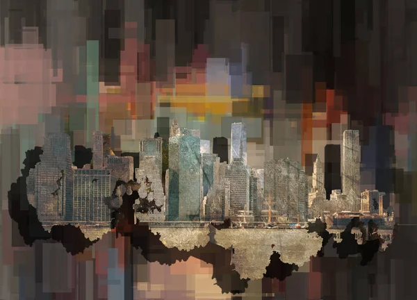 New York Abstracte Achtergrond — Stockfoto