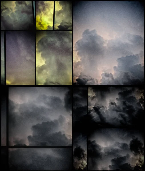 Abstract Geometrische Achtergrond Met Wolken — Stockfoto