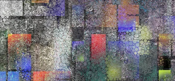 Kleurrijke Abstracte Geometrische Schilderkunst — Stockfoto