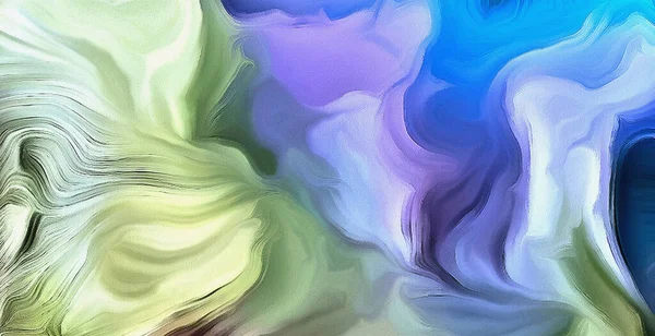 Colorful Abstract Painting Smooth Brush Strokes — Stock Photo, Image