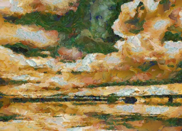 Impressionism Clouds Mountain Horizon — Stock Photo, Image