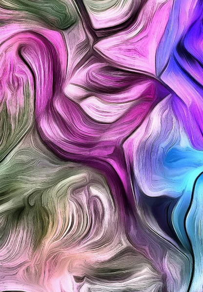 Swirling Vivid Colors Sammanfattning Rendering — Stockfoto