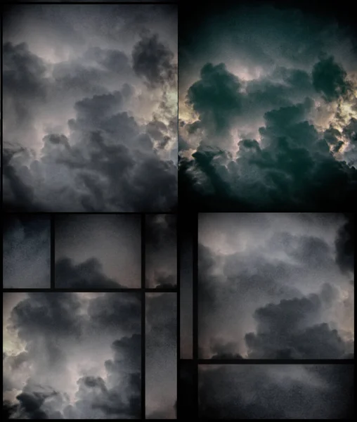 Fundo Geométrico Abstrato Com Nuvens — Fotografia de Stock