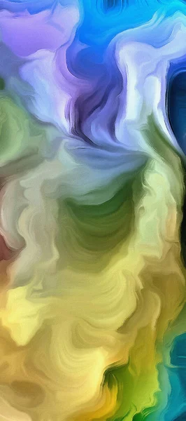 Πολύχρωμος Αφηρημένος Πίνακας Ομαλές Πινελιές — Φωτογραφία Αρχείου