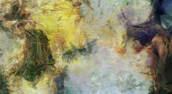 Düstere Farben Pinselstriche Abstrakte Malerei — Stockfoto