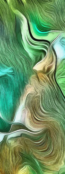 Pintura Abstrata Tons Vívidos Verde — Fotografia de Stock