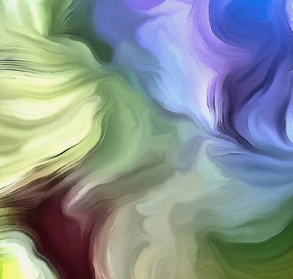 Colorful Abstract Painting Smooth Brush Strokes — Stock Photo, Image