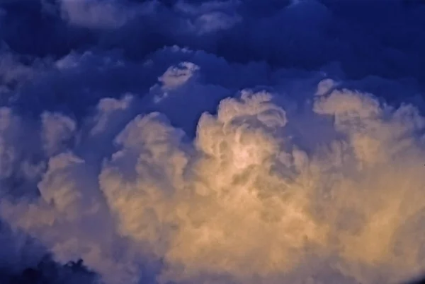 Beautiful View Fluffy Cloudscape — Foto Stock