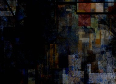 Koyu renkler soyut geometrik arkaplan. 3B görüntüleme