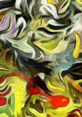 Sıvı satırları renk hareketinin. Sessiz renkler. 3D render.