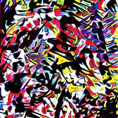 Tablo üzerinde soyut resim. Fırça darbeleri. 3B görüntüleme