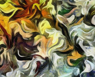 Renk hareketinin akışkan çizgileri.