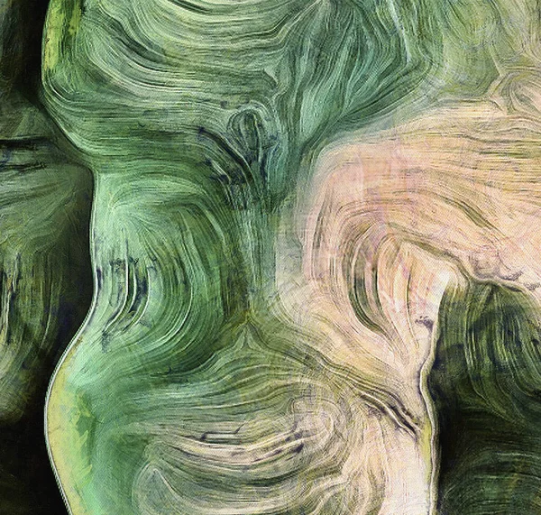 Abstraktní Malba Živých Odstínech Zelené — Stock fotografie