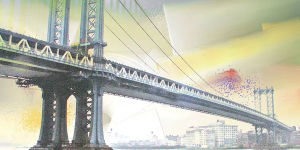 Arte Moderna Ponte Manhattan — Foto Stock