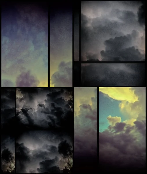 Fundo Geométrico Abstrato Com Nuvens — Fotografia de Stock