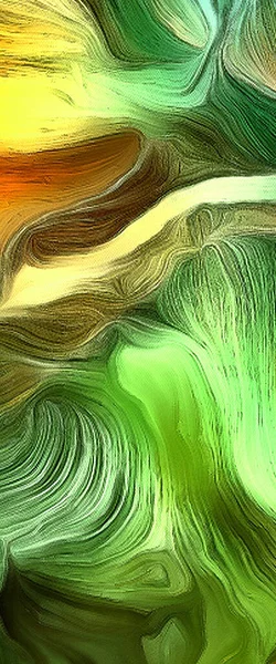 Tekuté Čáry Pohybu Barev Většinou Zelené Žluté Barvy Vykreslování — Stock fotografie