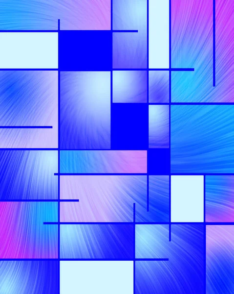 Abstract Pattern Mondrian Style Rendering — Stock Photo, Image