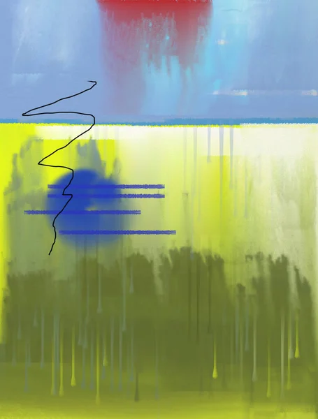 Pintura Abstrata Colorida Vívida Renderização — Fotografia de Stock