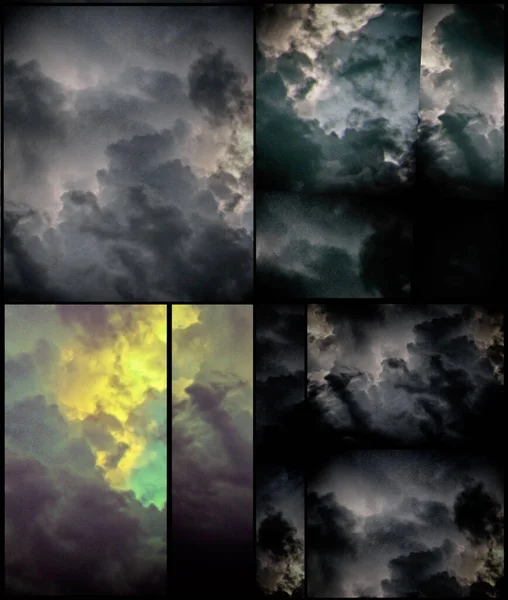 Sfondo Geometrico Astratto Con Nuvole — Foto Stock