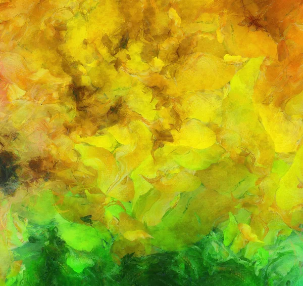 Renkli soyut resim. Tuval üzerine yağ. 3B görüntüleme