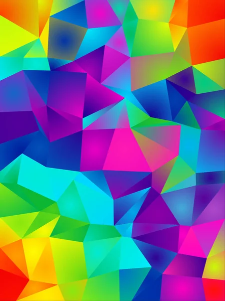 Polygonal Vibrant Color Background Rendering — Stock Photo, Image