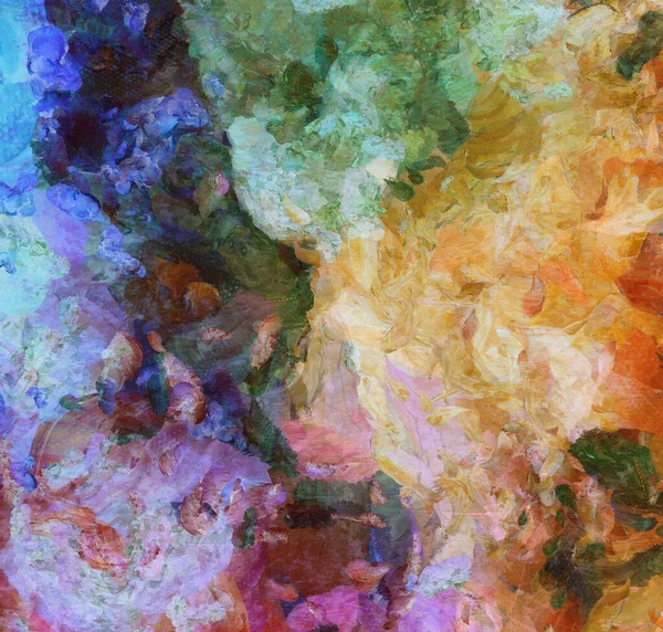Kleurrijk Abstract Schilderen Olieverf Doek Weergave — Stockfoto
